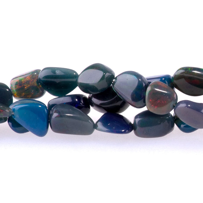 Ethiopian Opal 5-6mm Pebble Black - 15-16 Inch