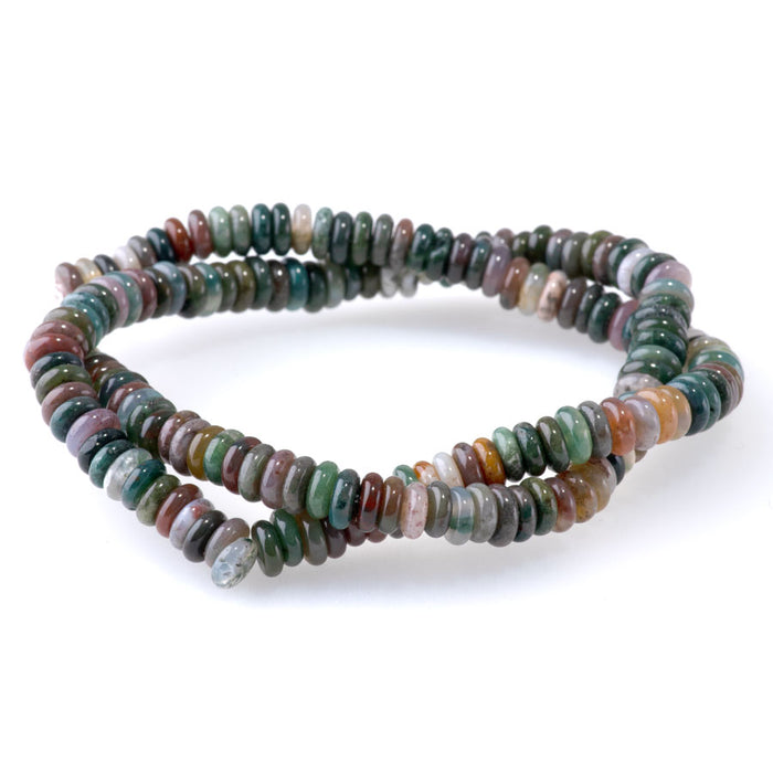 Fancy Jasper 2x6mm Thin Rondelle - 15-16 Inch