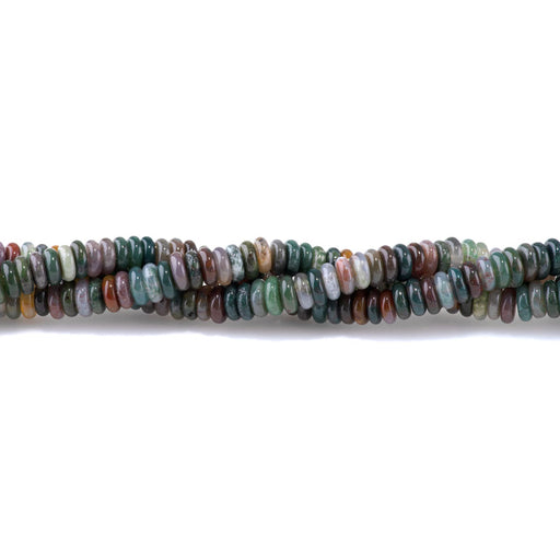 This is a Dakota Stones 2x6mm Fancy Jasper Thin Gemstone strand with rondelle beads in 15-16 inch strand.