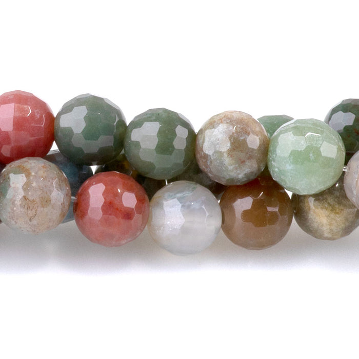 Fancy Jasper 6mm Faceted Round - 8-Inch