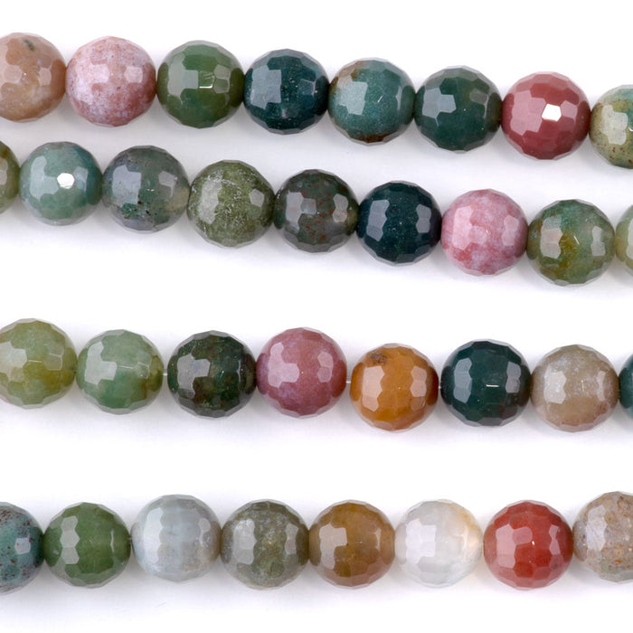 Fancy Jasper 6mm Faceted Round - 8-Inch