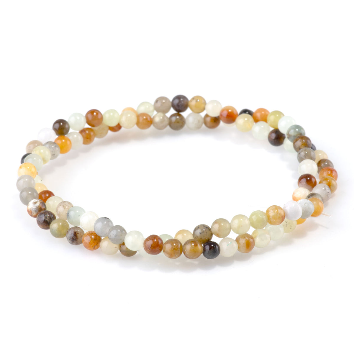 Flower Jade 4mm Round - 15-16 Inch — Dakota Stones