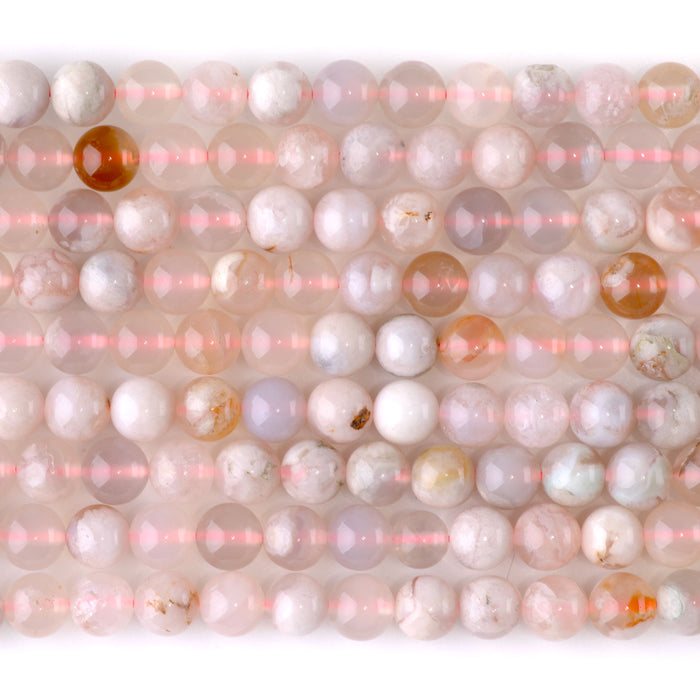 Flower Agate 6mm Round - 15-16 Inch