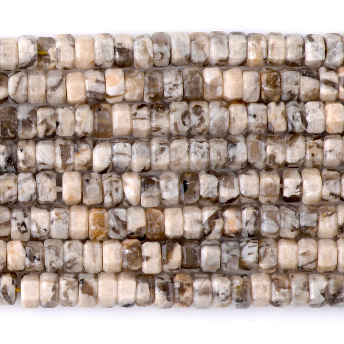 Graphic Feldspar 6mm Hexagon - 15-16 Inch