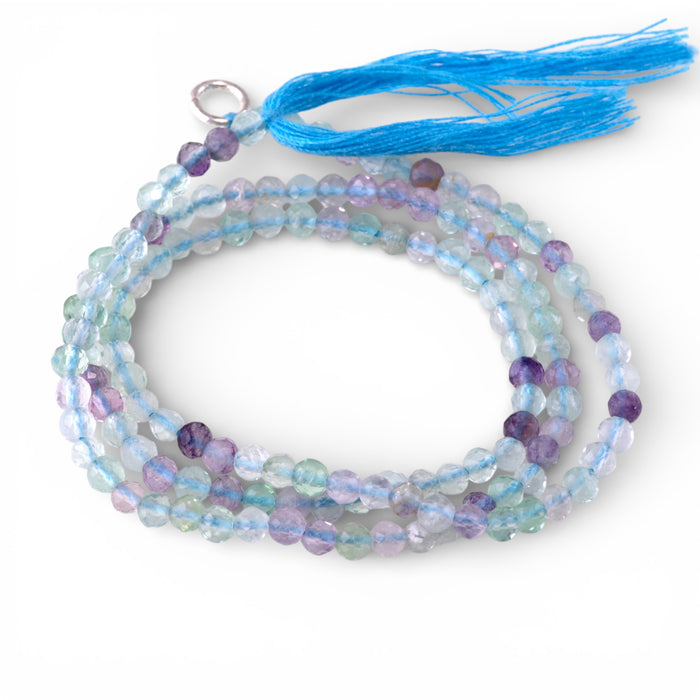 SPECIAL PRICE Fluorite 3mm Faceted Round - 15 Inch