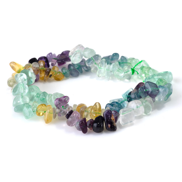 Fluorite 6-9mm Banded Chip A Grade - 15-16 Inch