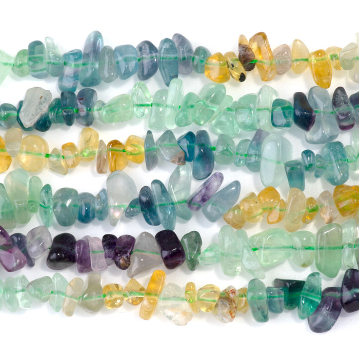 Fluorite 6-9mm Banded Chip A Grade - 15-16 Inch