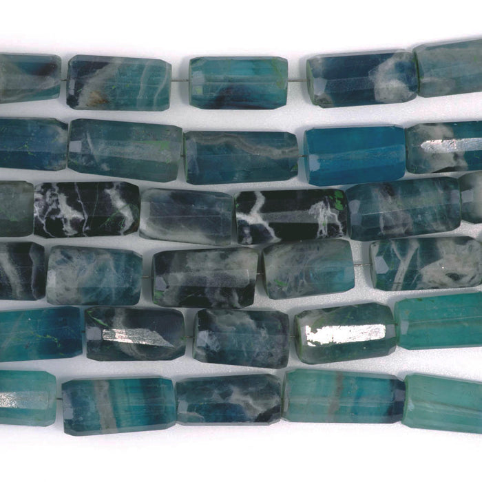 Fluorite 8x16mm Faceted Tube - 17-18 Inch