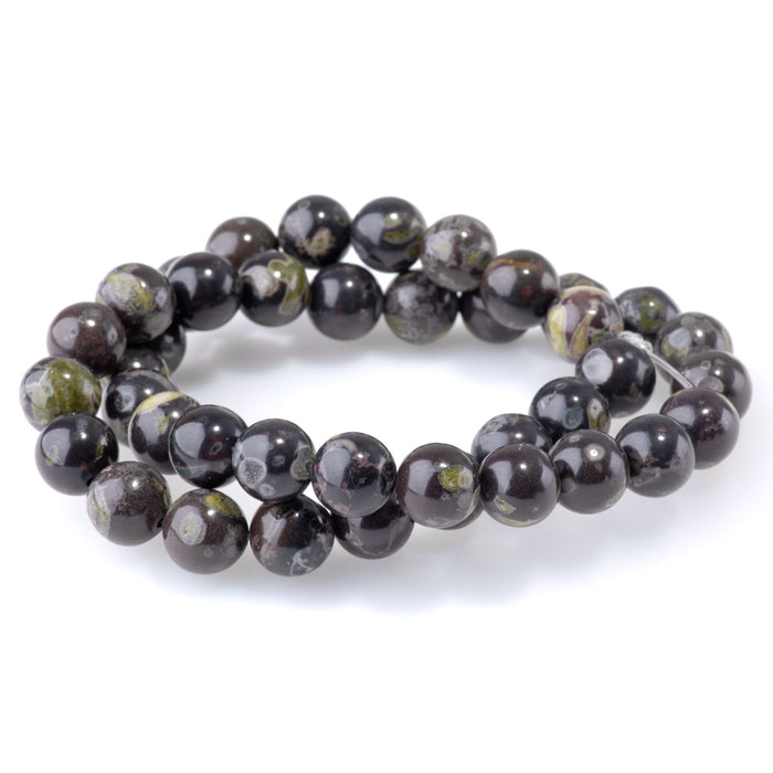 Flower Obsidian 10mm Round - 15-16 Inch