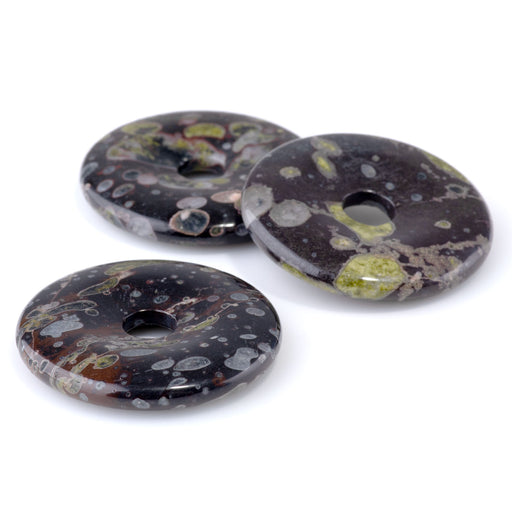 thumbnail image 2 of Crystal Donut Pendants - Natural Gemstone Donut - Pi Stone - Lucky Safety Pendant Jewelry... 2 of 14