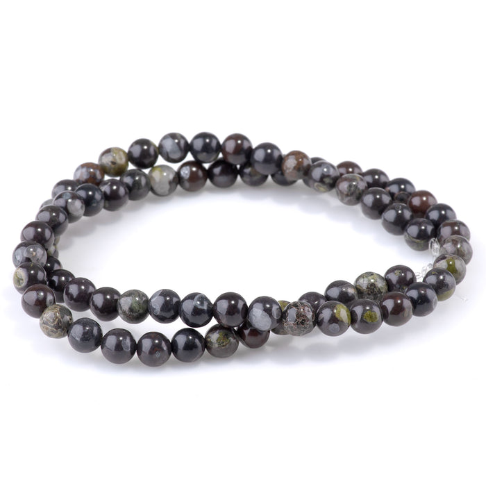 Flower Obsidian 6mm Round - 15-16 Inch