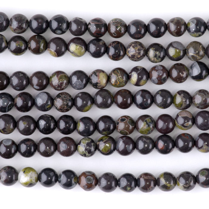 Flower Obsidian 6mm Round - 15-16 Inch