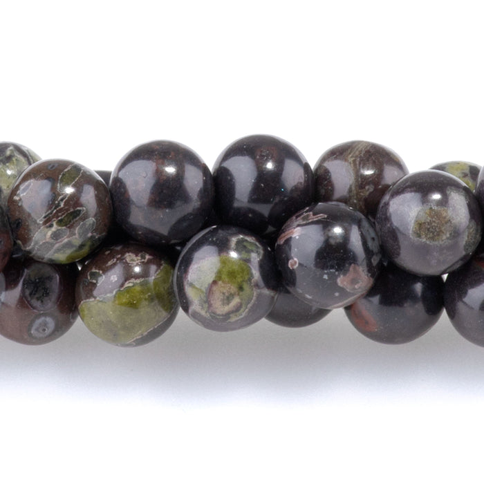 Flower Obsidian 6mm Round - 15-16 Inch