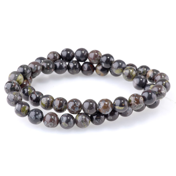 Flower Obsidian 8mm Round - 15-16 Inch