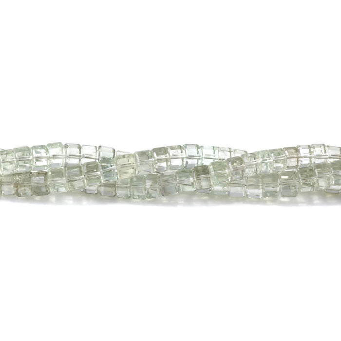 Green Amethyst 8mm Faceted Tyre - 15-16 Inch