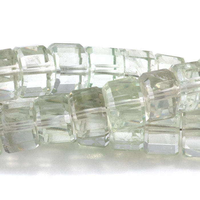 Green Amethyst 8mm Faceted Tyre - 15-16 Inch