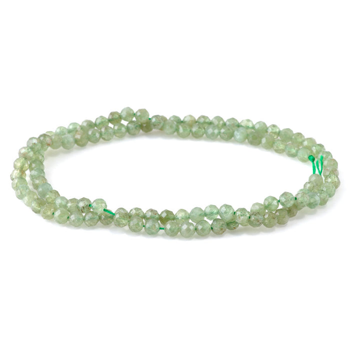 Green Apatite 4mm Round Faceted - 15-16 Inch