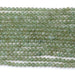 This is a Dakota Stones 4mm Green Apatite Gemstone strand with faceted round beads in 15-16 inch strand.