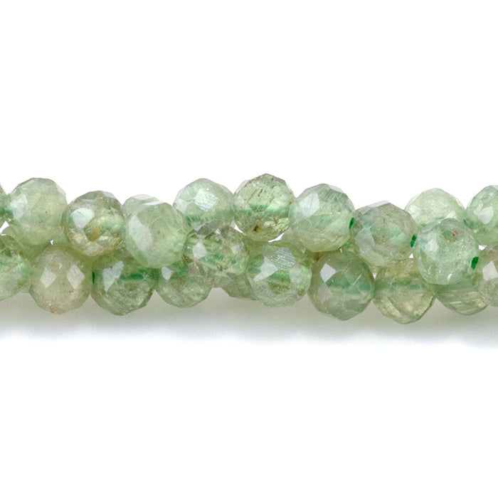 Green Apatite 4mm Round Faceted - 15-16 Inch