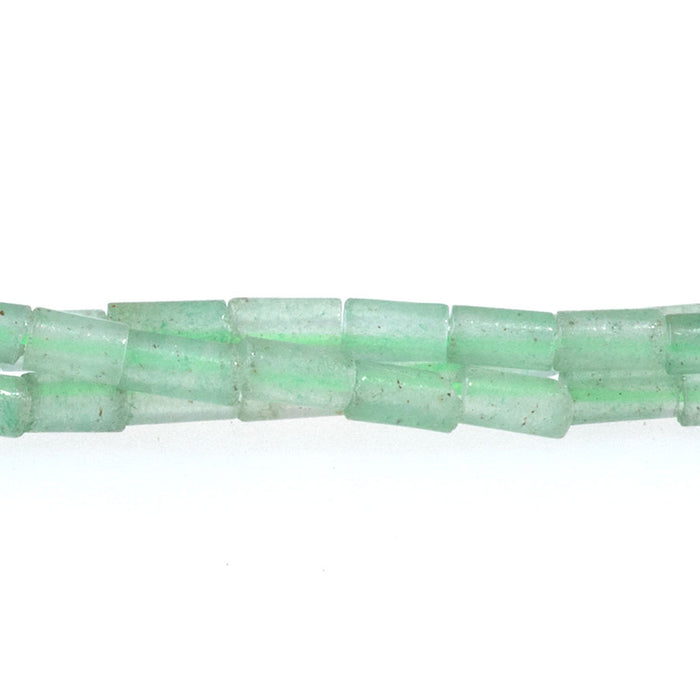 Green Aventurine 2x4mm Tube Beads - 15-16 Inch