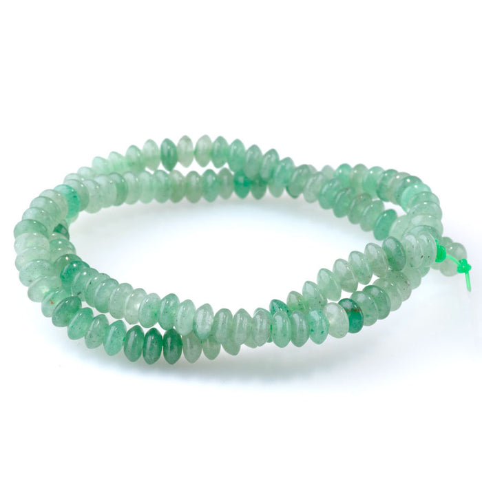 Green Aventurine 6x3mm Saucer Beads - 15-16 Inch