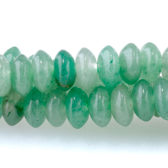 Green Aventurine 6x3mm Saucer Beads - 15-16 Inch