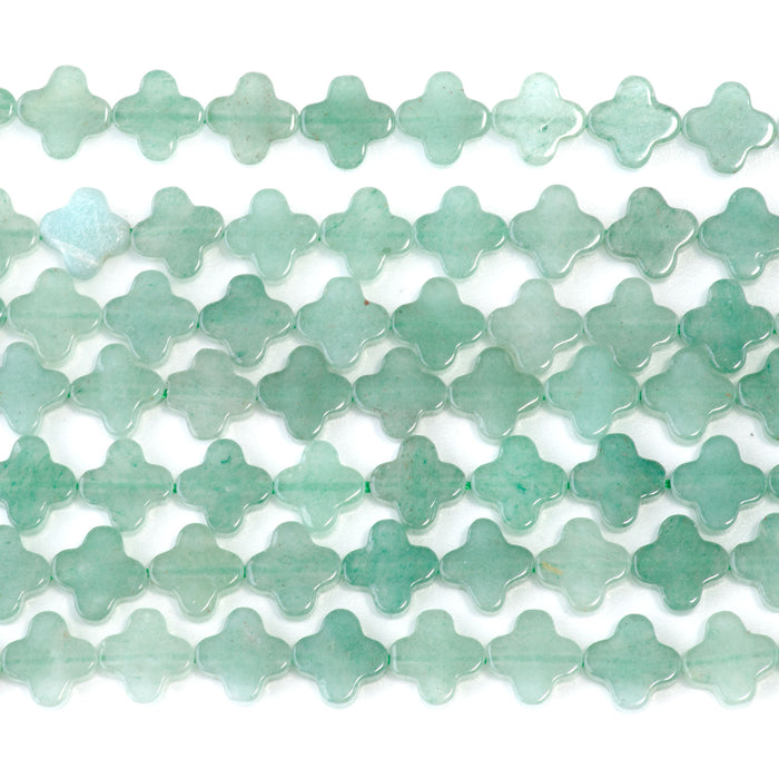Green Aventurine 8mm Cross - 15-16 Inch