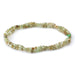 This is a Dakota Stones 3mm Green Garnet Gemstone strand with table-cut faceted cube beads in 15-16 inch strand.