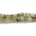 This is a Dakota Stones 3mm Green Garnet Gemstone strand with table-cut faceted cube beads in 15-16 inch strand.