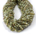 This is a Dakota Stones 4mm Green Garnet Microfaceted Gemstone strand with round beads in 15-16 inch strand.