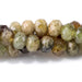 This is a Dakota Stones 4x6mm Green Garnet Gemstone strand with faceted rondelle beads in 15-16 inch strand.