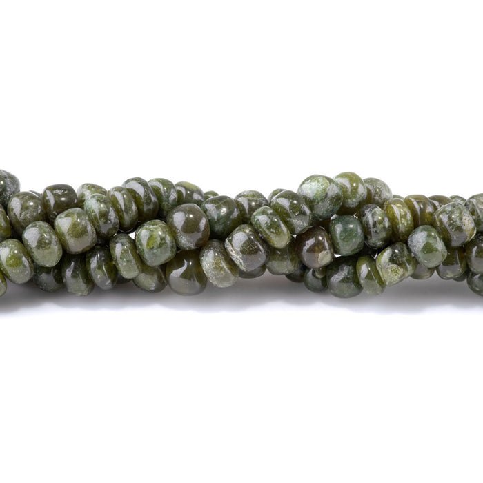 Green Garnet 7-12mm Rondelle - 15-16 Inch