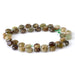 This is a Dakota Stones 8mm Green Garnet Gemstone strand with star cut faceted coin beads in 15-16 inch strand.