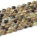 This is a Dakota Stones 8mm Green Garnet Gemstone strand with star cut faceted coin beads in 15-16 inch strand.