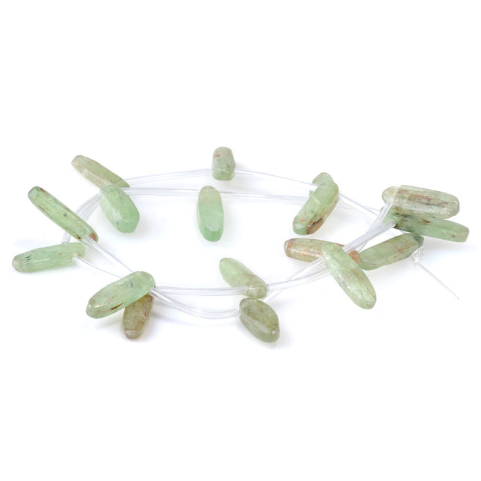 Green Kyanite 5-10x22-30mm Teeth - 15-16 Inch