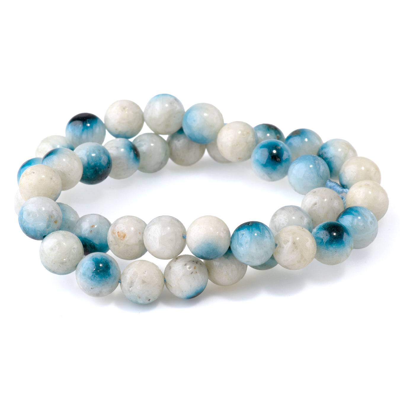 Blue Ice Glacierite & Trolleite Gemstone Beads