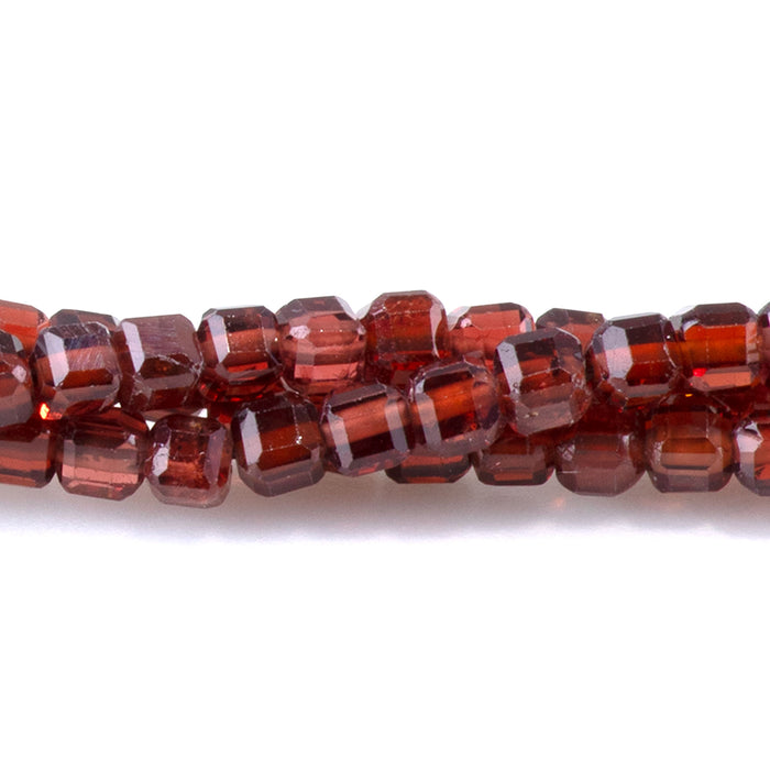 Champagne Garnet 3mm Tabele Cut Cube 15-16 Inch