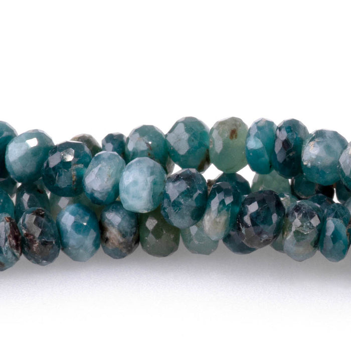 Grandidierite 4-7mm Graduated Faceted Rondelle - 15-16 Inch