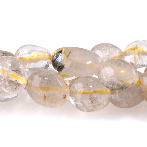 This is a Dakota Stones Golden Rutilated Quartz pebble from the Dakota Stones collection.