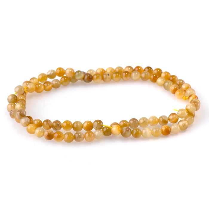 Golden Tiger Eye 4mm Round - 15-16 Inch