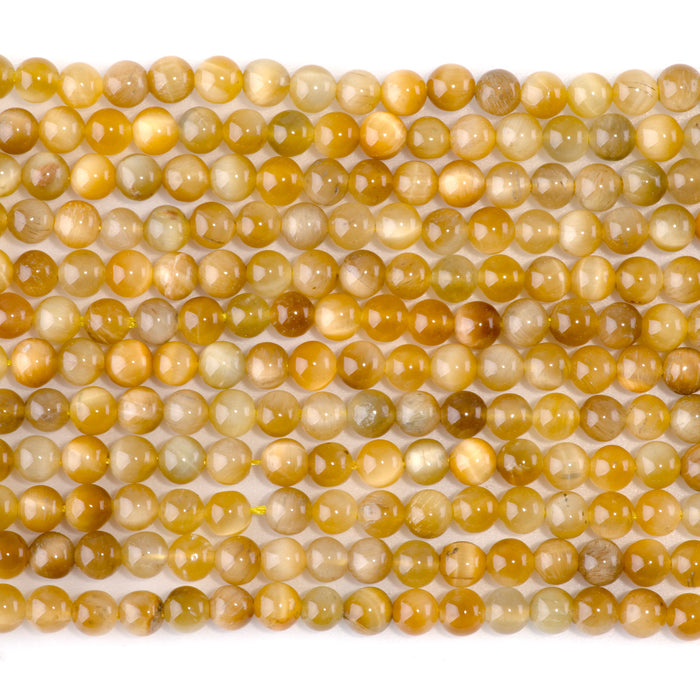 Golden Tiger Eye 4mm Round - 15-16 Inch