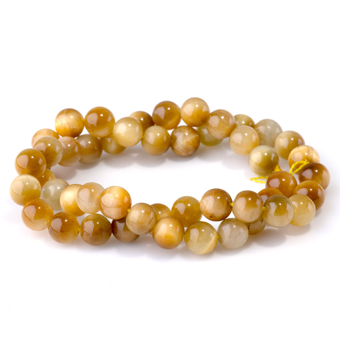 Golden Tiger Eye 8mm Round - 15-16 Inch