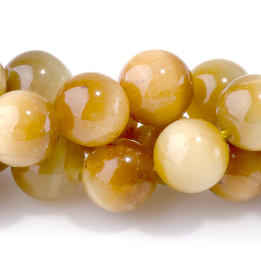 This is a Dakota Stones 8mm Golden Tiger Eye Gemstone strand with round beads in 15-16 inch strand.