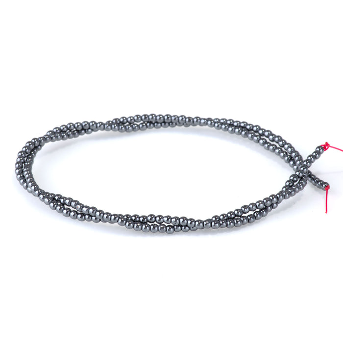 Hematite 2mm Round - 15-16 Inch