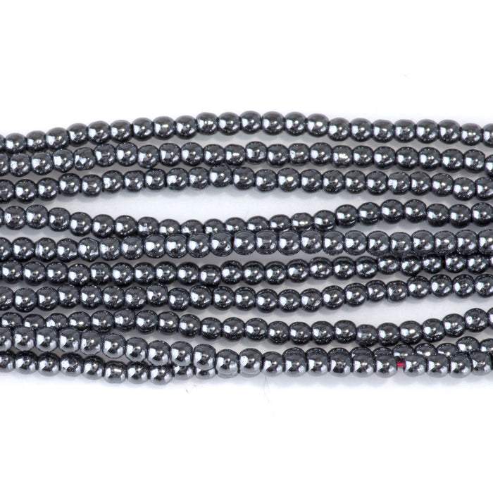 Hematite 2mm Round - 15-16 Inch