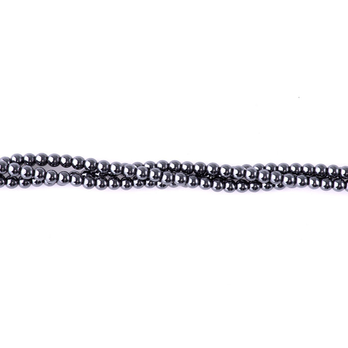 Hematite 4mm Round - 15-16 Inch