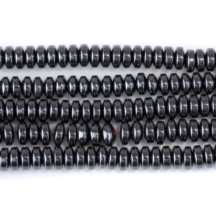 Hematite 4mm Rondelle - 15-16 Inch