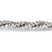 This is a Dakota Stones 2mm Hematite Antique Silver Plated Gemstone strand with faceted round beads in 15-16 inch strand.