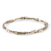 This is a Dakota Stones 2x4mm Hematite Pyrite Plated Corner Cut Gemstone strand with nugget beads in 15-16 inch strand.
