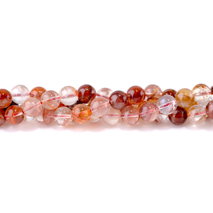 Red Hematoid Quartz 10mm Round AA Grade - 15-16 Inch